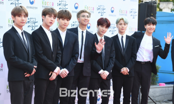 ▲빅히트엔터테인먼트 소속 그룹 방탄소년단(비즈엔터DB)