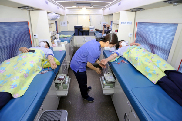 ▲신동아건설은 지난 23일 서울 용산구 본사에서 ‘사랑의 헌혈’ 행사를 가졌다. (사진 제공=신동아건설)