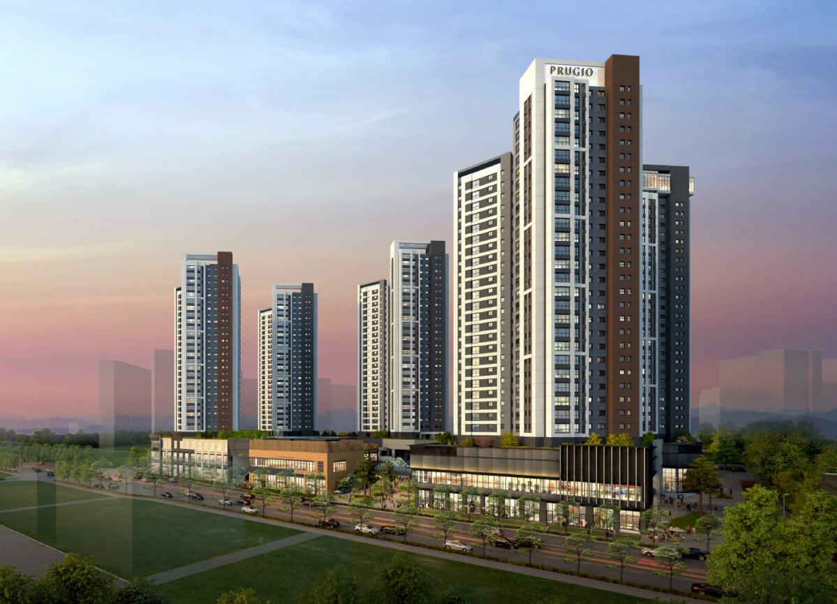 ▲대우건설은 올해 전국에 3만5000가구 이상의 주택을 공급할 것으로 전망했다. 대우건설이 이달 분양 예정인 경기도 하남시 '감일 푸르지오' 아파트 투시도. (자료 제공=대우건설)