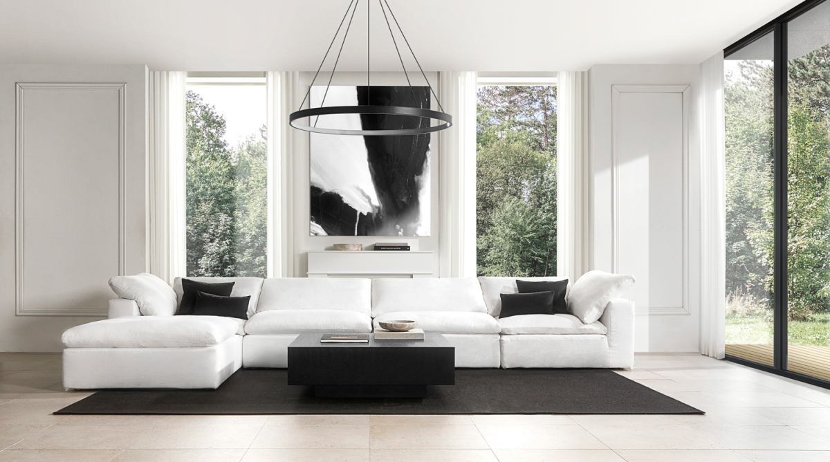 ▲까사미아가 베스트셀러 소파 ‘캄포’의 프리미엄 라인을 추가 출시한다. (사진제공=까사미아)