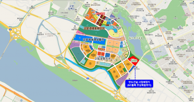 ▲경기 고양시 장항지구 위치도. (반도건설)