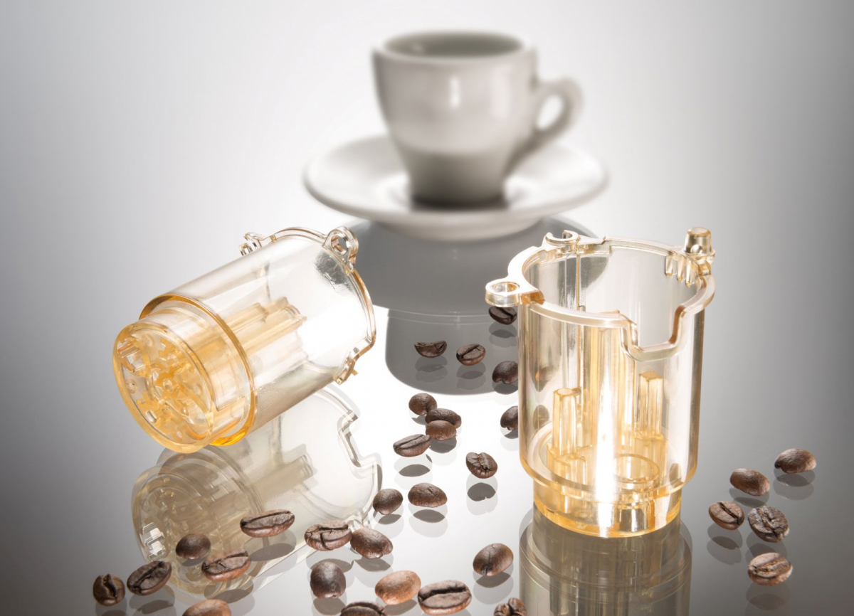 ▲바스프의 울트라손(Ultrason®) E 3010 MR 소재를 적용한 드롱기 커피머신의 상부 피스톤 모습 (사진제공=바스프)