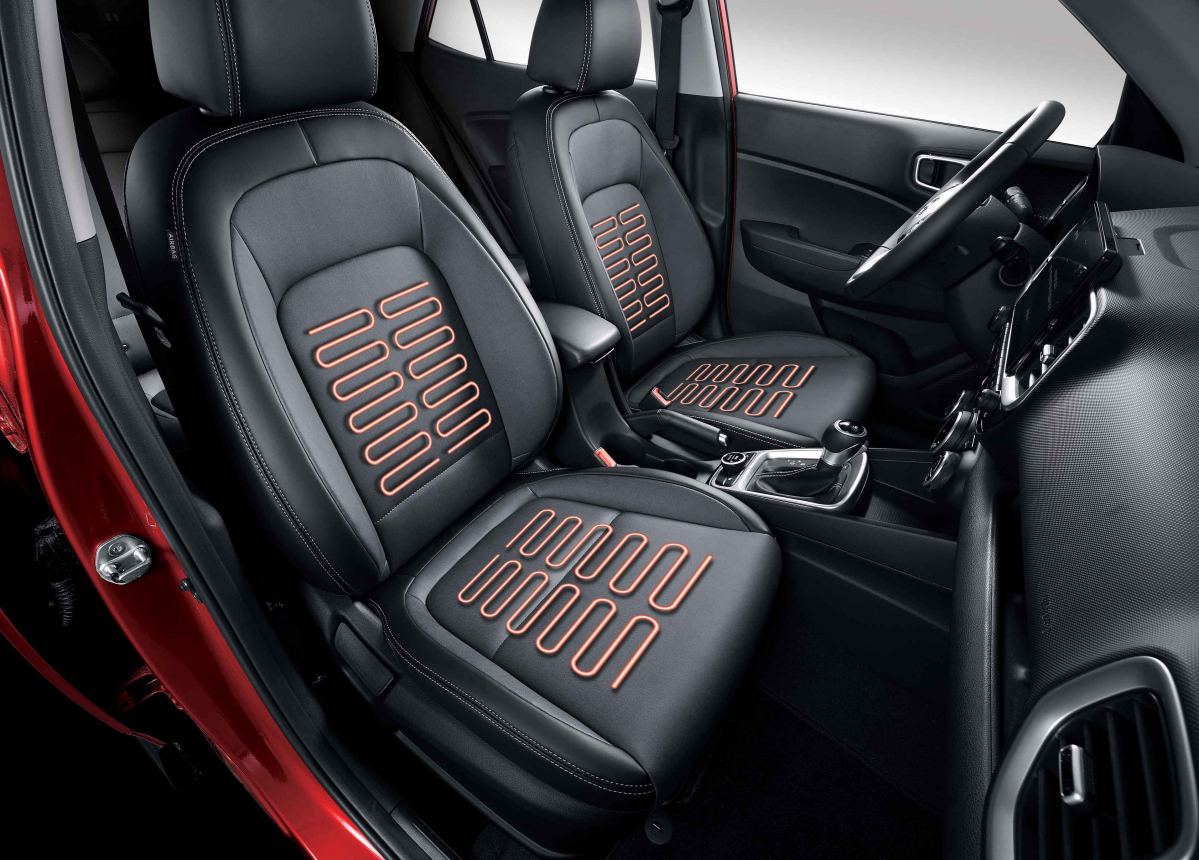 ▲새 모델은 앞좌석 열선시트를 포함해 고객 선호사양 대부분을 기본으로 갖췄다. (사진제공=현대차)