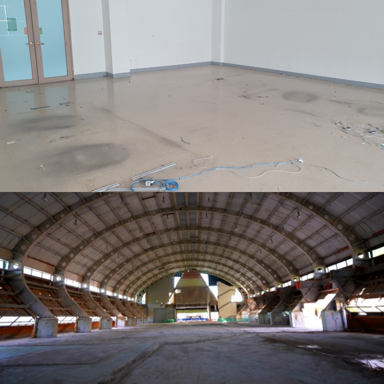 ▲광주(위)와 대전의 e스포츠 상설경기장 공사 진척 정도 (사진제공=이상헌 의원실)