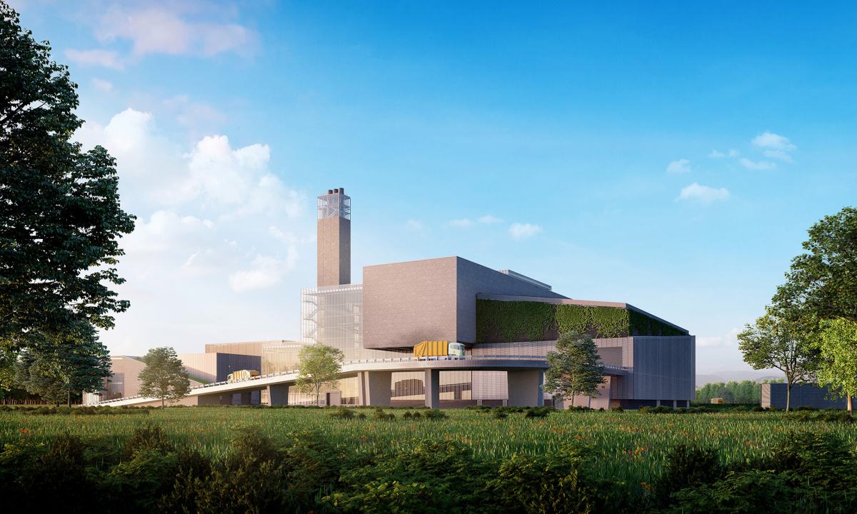 ▲포스코건설이 22일 수주한 폴란드 바르샤바 폐기물 소각로 투시도. (자료 제공=포스코건설)