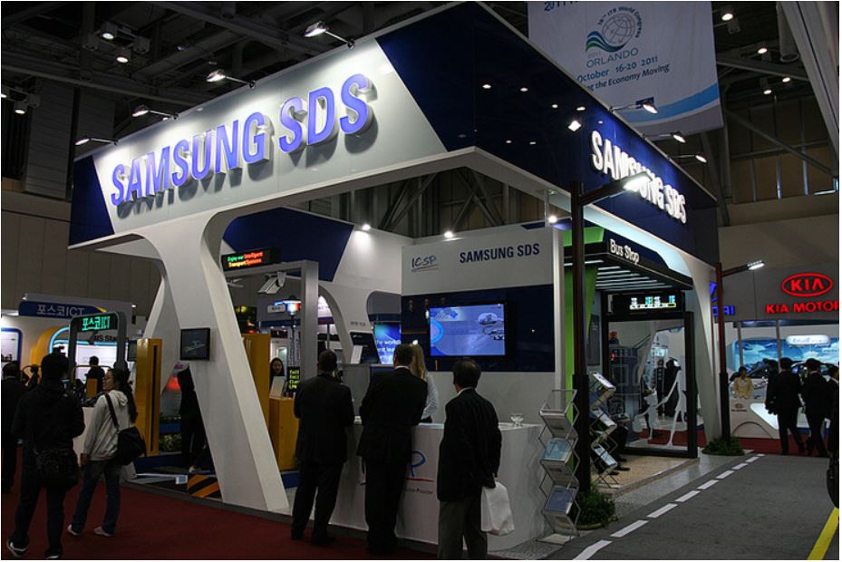 ▲2010년 제17회 부산 ITS 세계총회에서 참가한 삼성SDS 전시관 전경. (국토교통부)