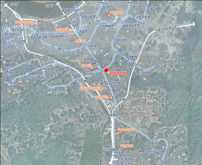 ▲서울 송파구 가락동 일대 ‘송파ICT보안 클러스터’ 개발 부지. (자료제공=서울시)