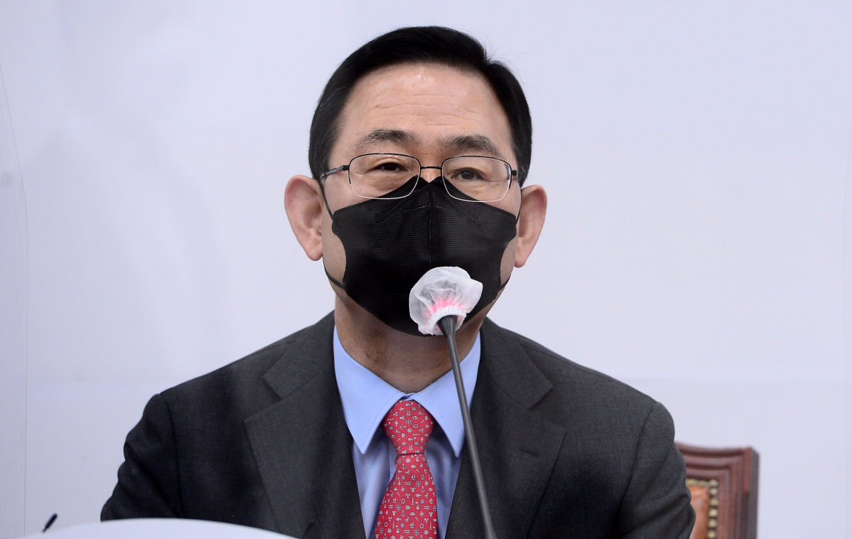 ▲국민의힘 주호영 원내대표가 29일 오전 서울 여의도 국회에서 열린 비상대책위원회 회의에서 발언하고 있다.  (연합뉴스)