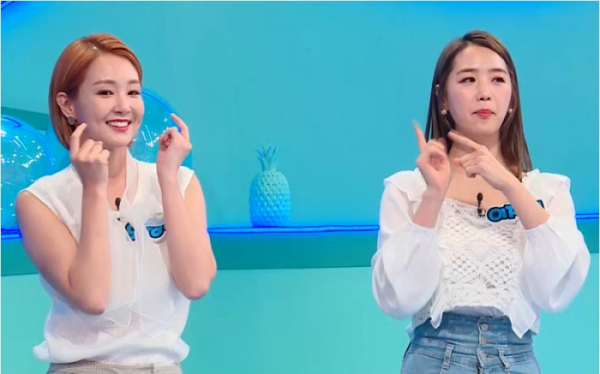 ▲'퀴즈위의 아이돌' 이지애, 오정연(사진제공=KBS2)