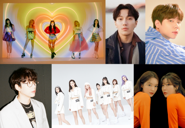 ▲레드벨벳, 정승환, 김필, 십센치, 오마이걸, 다비치(사진제공=각 소속사)