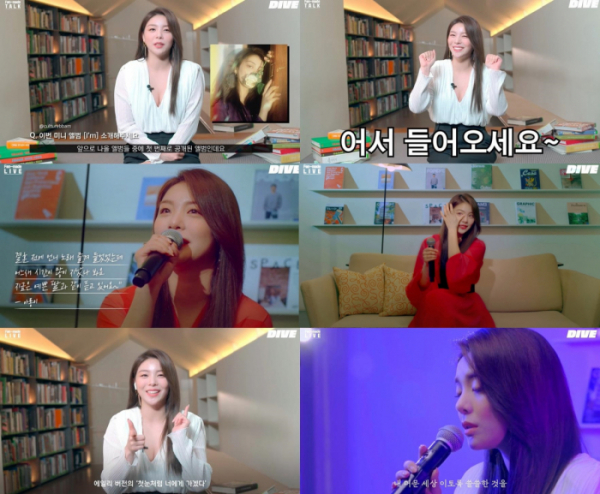 ▲에일리(사진=현대카드 다이브(DIVE) '팬메이드 라이브' 캡처)