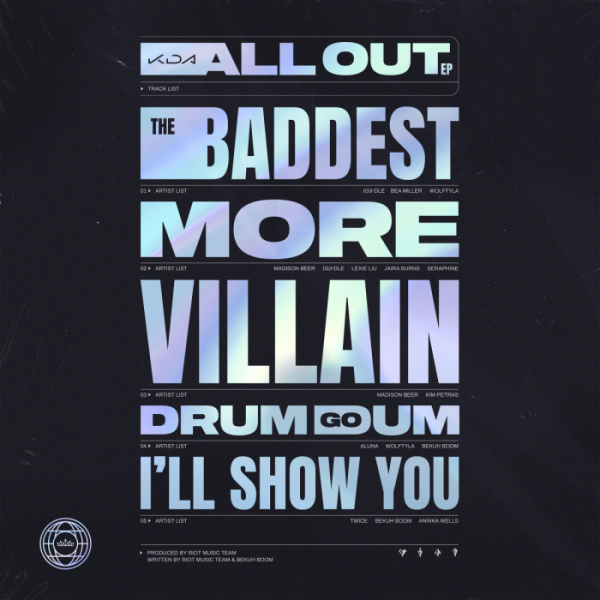 ▲K/DA EP 앨범 5번곡에 트와이스가 참여했다.(사진제공=라이엇게임즈)