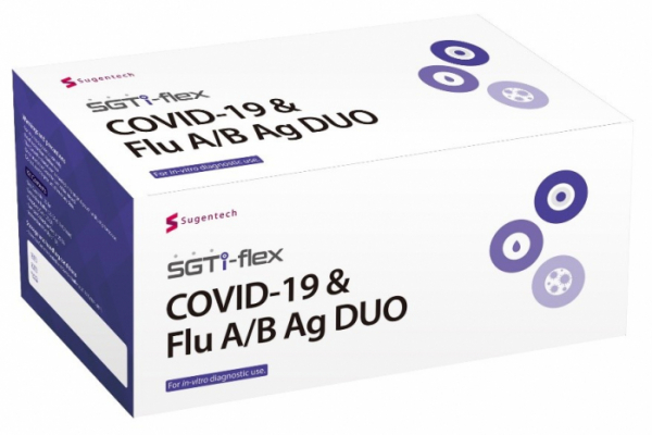 ▲수젠텍의 코로나 19-인플루엔자 A/B 항원 신속진단키트 ‘SGTi-flex COVID-19 & Flu A/B Ag DUO’ (사진제공=수젠텍)