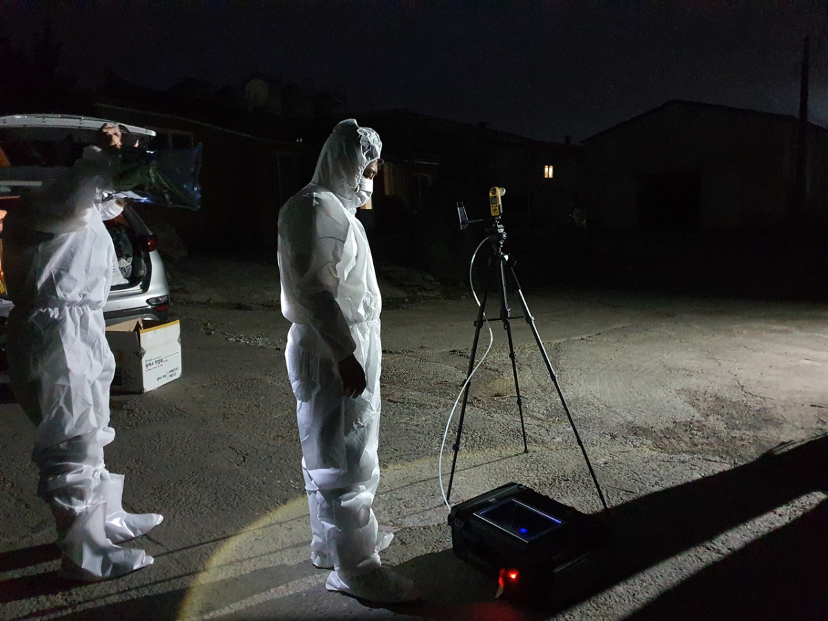 ▲환경오염물질 배출사업장 점검 모습.  (뉴시스)