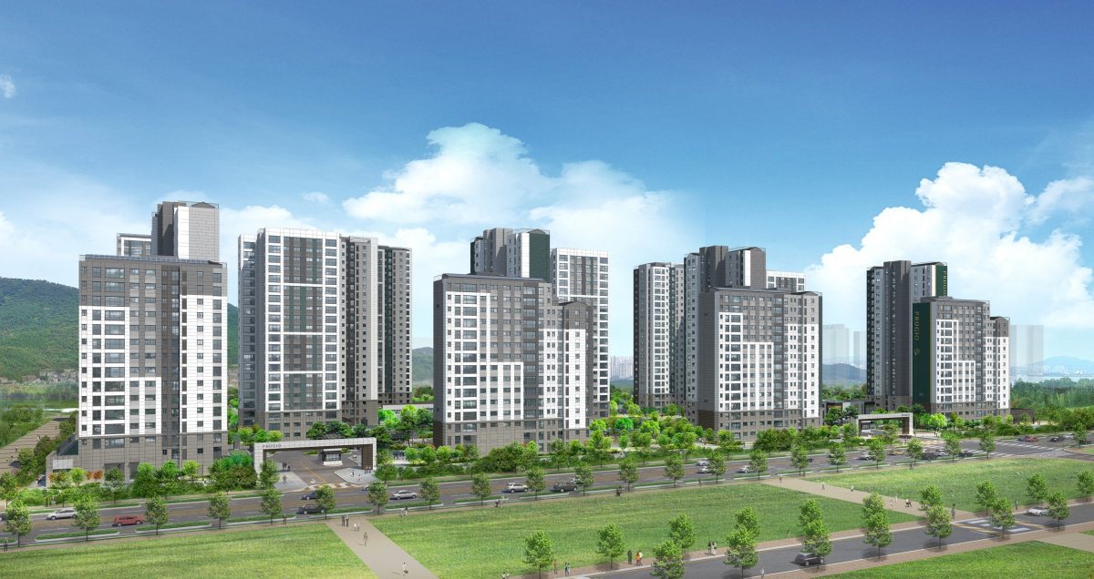 ▲'운서역 푸르지오 더 스카이' 투시도.  (자료 제공=대우건설)