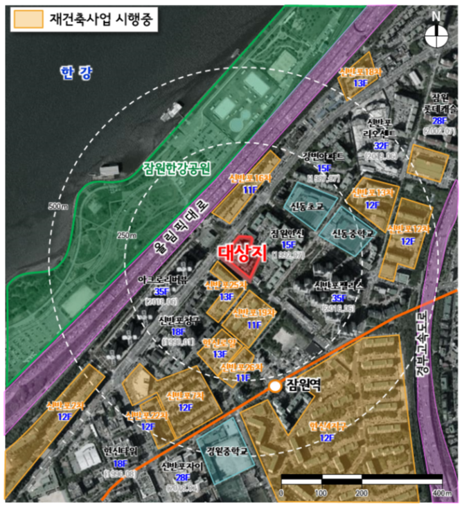 ▲서울 서초구 잠원동 신반포 27차 아파트 위치도. (자료 제공=서울시)