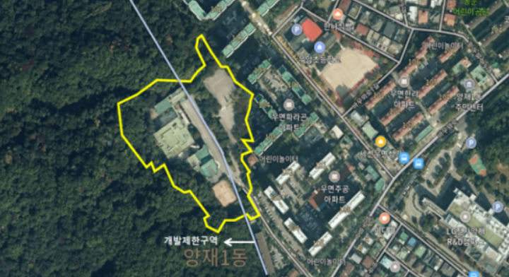 ▲서울 서초구 한국교육개발원 부지. ( 자료 제공=서초구청)