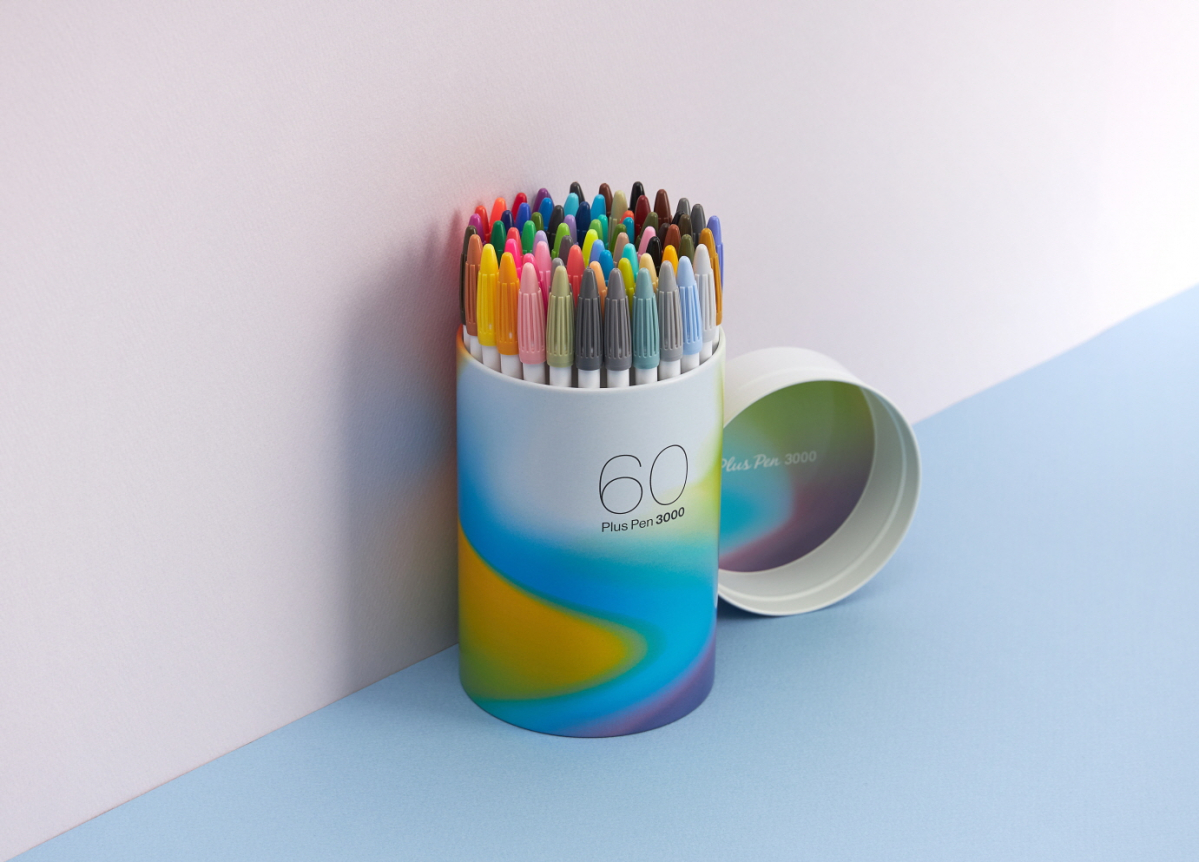 ▲모나미가 프러스펜 3000 60색 세트를 정식 출시했다. (사진제공=모나미)