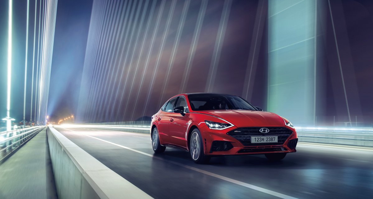 ▲쏘나타 N 라인은 스마트스트림 가솔린 2.5 터보 엔진과 8단 습식 듀얼 클러치 변속기(N DCT)를 맞물려 최고출력 290마력, 최대토크 43.0kgㆍm의 힘을 낸다.  (사진제공=현대차)