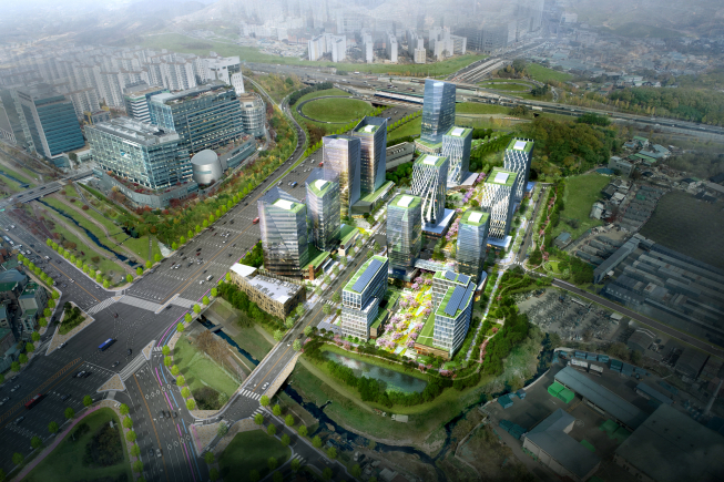 ▲서울 강동구 디지털 엔지니어링 복합 산업단지 조감도. (자료제공=SH공사)