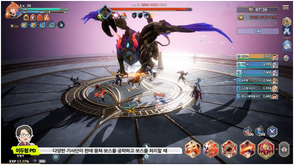 ▲그랑사가의 '보스강림' 이벤트가 진행중인 모습 (사진제공=엔픽셀)