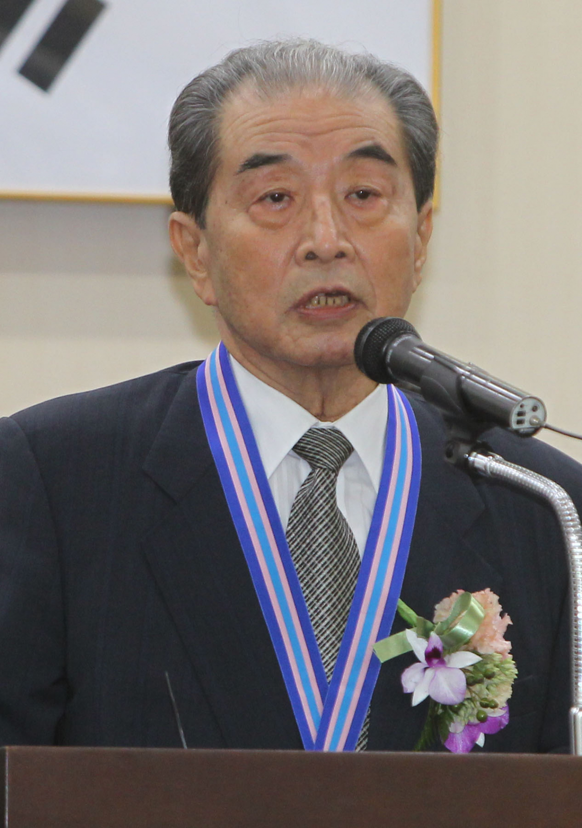 ▲2012년 9월 5일 57회 대한민국예술원상 시상식에서 미술 부문을 수상한 조각가 최만린이 수상 소감을 말하고 있다. (연합뉴스 )