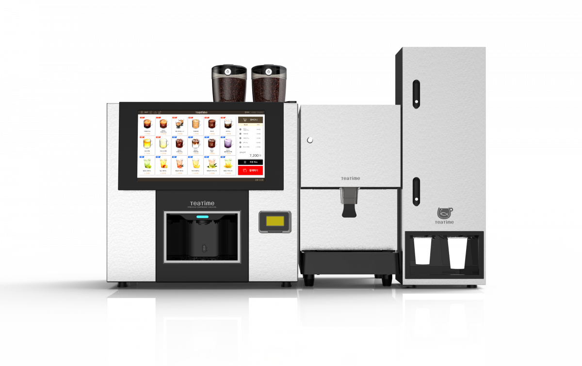 ▲동구전자가 18일 출시한 무인카페머신 TEATIME A1. (사진제공=동구전자)