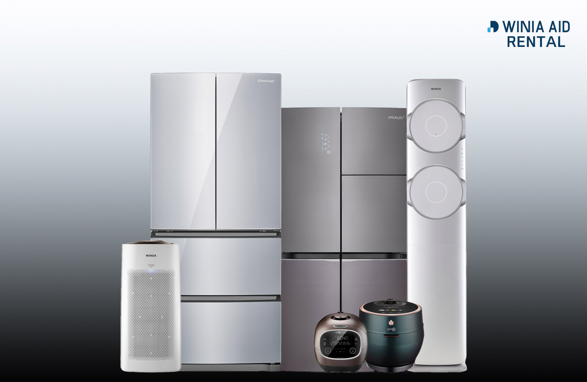 ▲위니아에이드가 카카오와 함께 카카오톡 채널에서 렌탈, 정기배송을 신청할 수 있는 구독 서비스를 시작했다. 위니아에이드는 제품 렌털+케어서비스와 고객맞춤 정기구독 사업을 내년 상반기까지 순차적으로 확대 진행한다. (사진제공=위니아에이드)