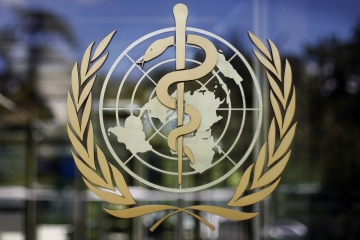 ▲스위스 제네바의 세계보건기구(WHO)본부에서 WHO 로고가 보이고 있다. 제네바/AP연합뉴스,
