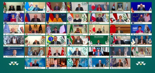 ▲주요 20개국(G20) 정상회의가 21일(현지시간)과 22일 화상회의 형식으로 열렸다. EPA연합뉴스
