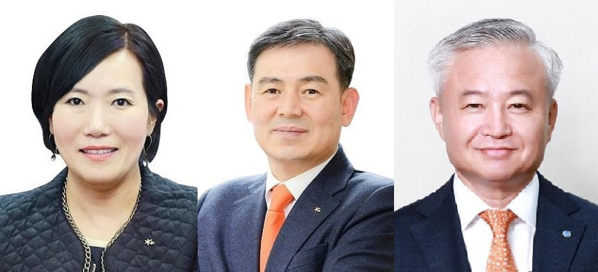 ▲(왼쪽부터) 박정림·김성현 KB증권 대표, 김경규 하이투자증권 대표
