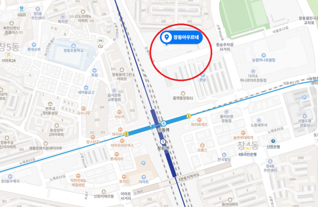 ▲서울 '창동 아우르네' 위치도. (네이버지도)
