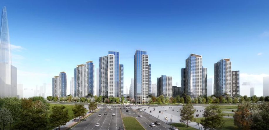 ▲서울 송파구 신천동 잠실진주아파트 재건축 단지 투시도.  (자료 제공=서울시)