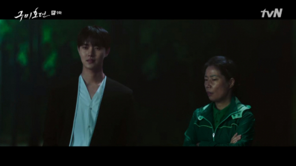 ▲이무기(이민호)와 두억시니(심소영)(사진=tvN '구미호뎐' 방송화면 캡처)