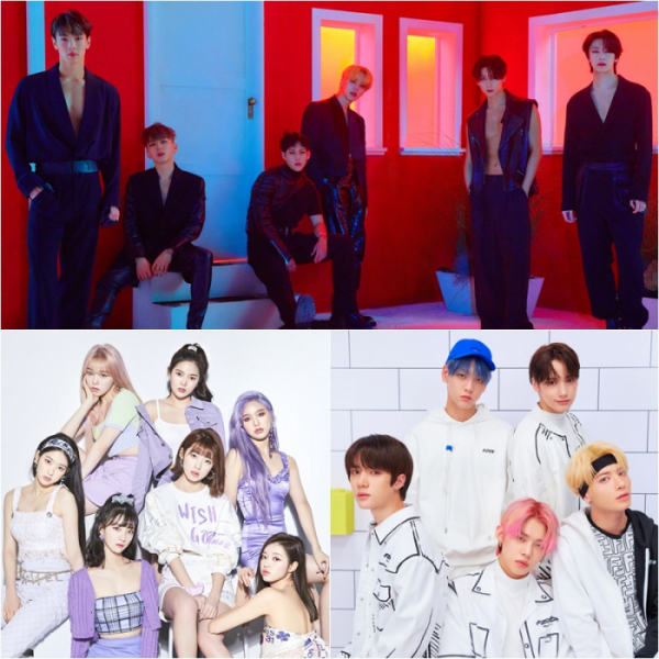 ▲몬스타엑스, 오마이걸, 투모로우바이투게더(사진제공=각 소속사)