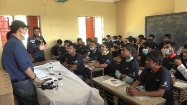 ▲포스코건설은 9월부터 방글라데시 마타바리에서 직업훈련소를 설치, 건설 기능인력 양성 교육을 하고 있다.  (사진 제공=포스코건설)