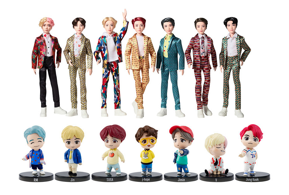 ▲‘BTS 패션돌’과 ‘BTS 미니 피규어’. (출처=손오공)