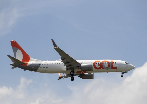 ▲브라질 최대 항공사 골(Gol)이 9일(현지시간) 보잉 737 맥스 운항을 재개했다. 상파울루/AP연합뉴스
