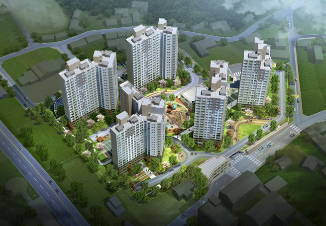 ▲'강릉시 사천 민간임대주택' 조감도. (자료 제공=호반건설)