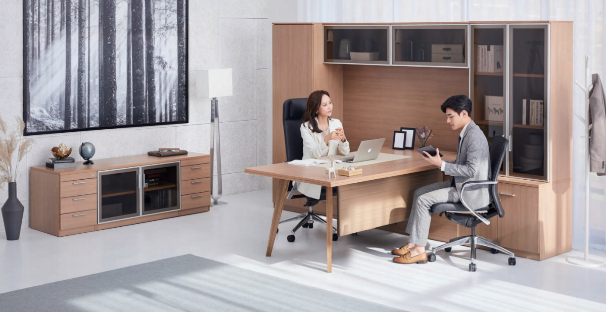 ▲코아스의 2020 굿디자인에 선정된 임원용 가구 ‘인텔로’ 시리즈. (사진제공=코아스)