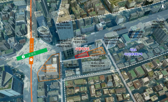 ▲서울 서초구 교대역 역세권 청년주택 위치도. (자료제공=서울시)