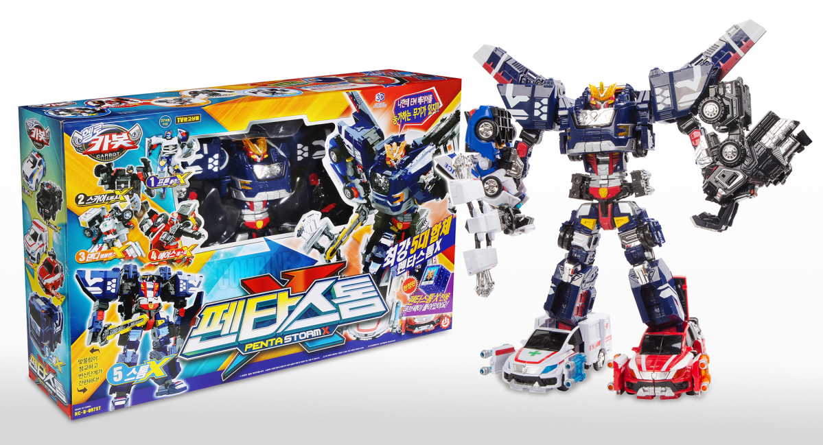 ▲5대 합체 완구 헬로카봇 ‘펜타스톰X’. 
 (출처=초이락컨텐츠컴퍼니)