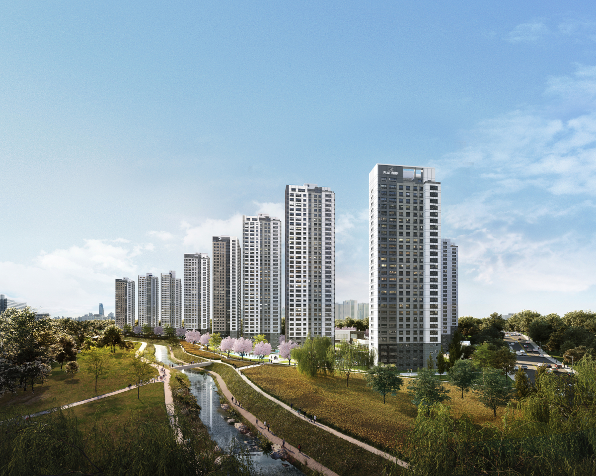 ▲쌍용건설이 경기도 안성시에서 분양 중인 ’쌍용 더 플래티넘 프리미어(조감도)’에는 글램핑파크, 펫가든, 루프탑가든 등 다앙햔 부대시설이 들어선다.