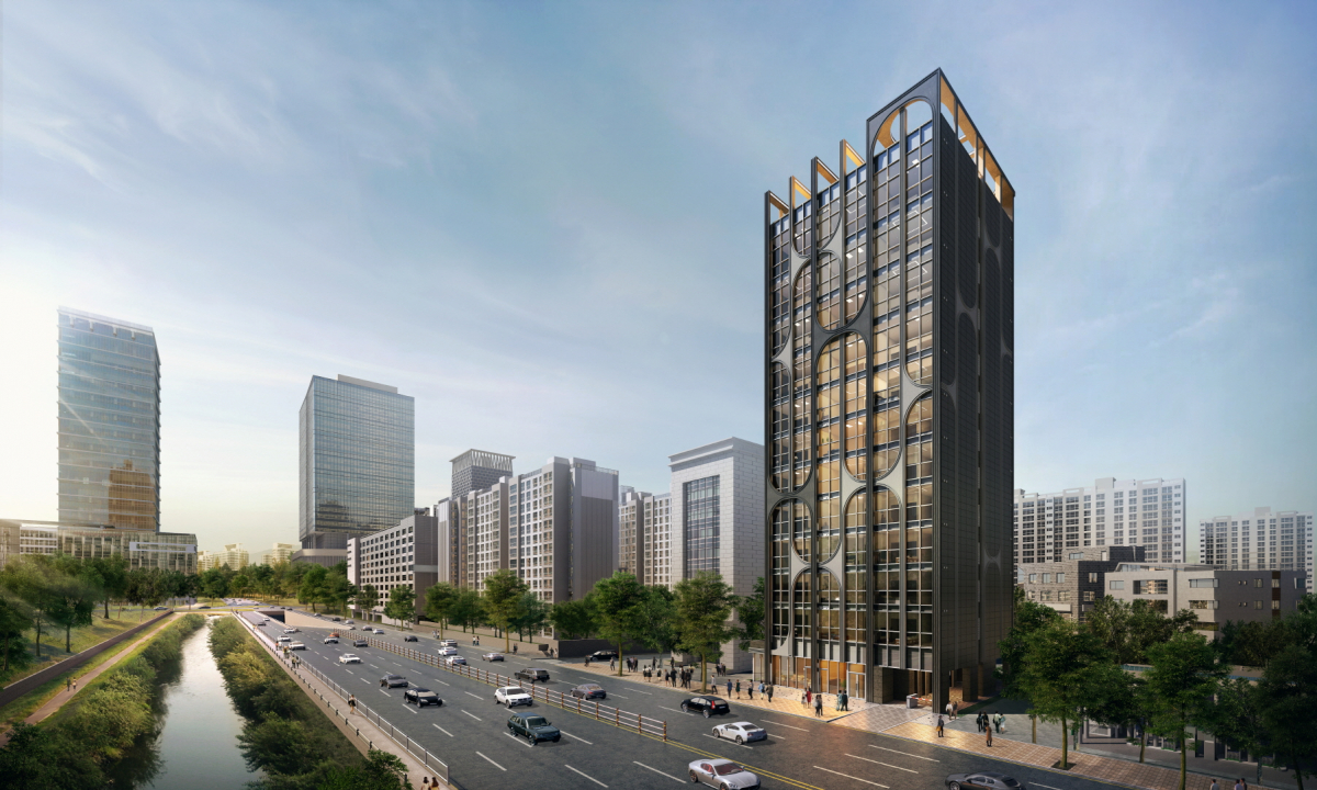 ▲한국자산신탁이 서울 서초구 반포동 일대에 분양하는 ‘알루어 반포’ 투시도.