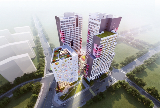 ▲부천시 웹툰융합센터 및 예술인주택 조감도