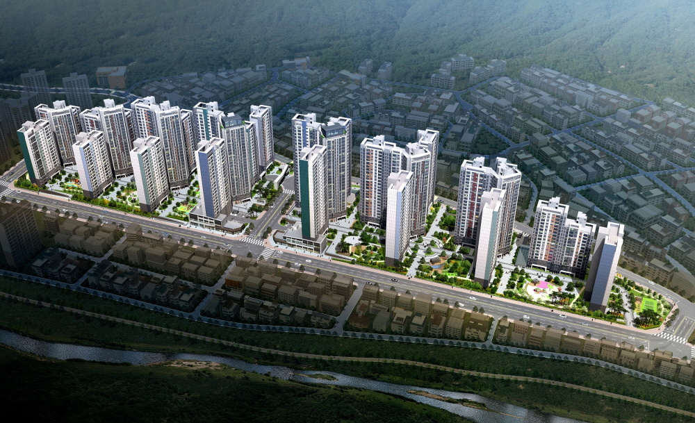 ▲'수성 더 팰리스 푸르지오' 조감도. (자료 제공=대우건설)