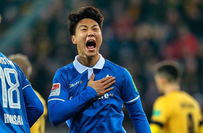 ▲한국시간 23일 독일 프로축구 2부 분데스리가 다름슈타트에서 미드필더로 뛰고 있는 백승호가 시즌 첫 골을 터뜨렸다. (뉴시스)