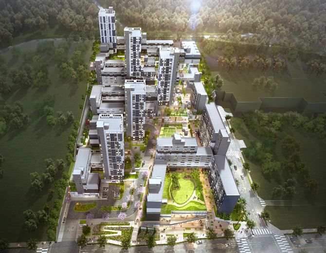 ▲'양산 사송 A-4블록 아파트 건설공사 5공구' 조감도. (자료 제공=대보건설)