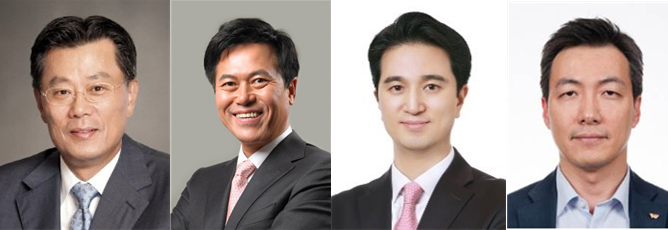 ▲(왼쪽부터) 조대식 SK그룹 수펙스추구협의회 의장, 박정호 SK하이닉스 부회장, 추형욱 SK E&S 대표, 윤요섭 SK매직 대표. 이들은 모두 M&A 전문가로 평가받으며 SK그룹의 성장을 이끌고 있다.