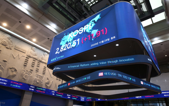 ▲29일 코스피 마감 지수(사진제공=한국거래소)